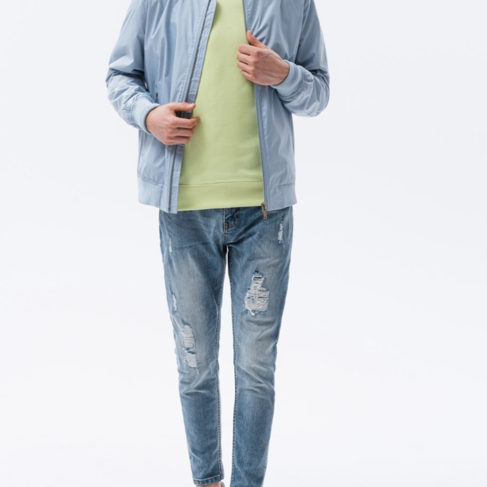 Youth Blue Polo Bomer Jacket